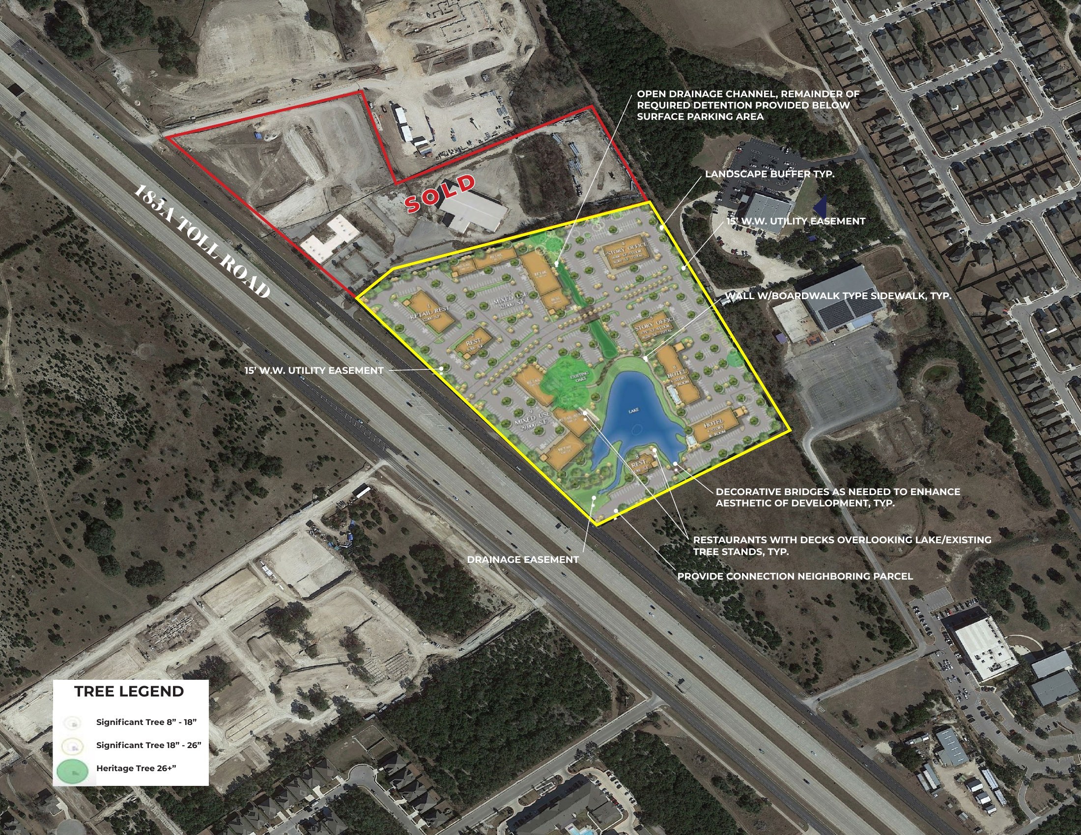 183-A Commercial, Leander, conceptual site plan